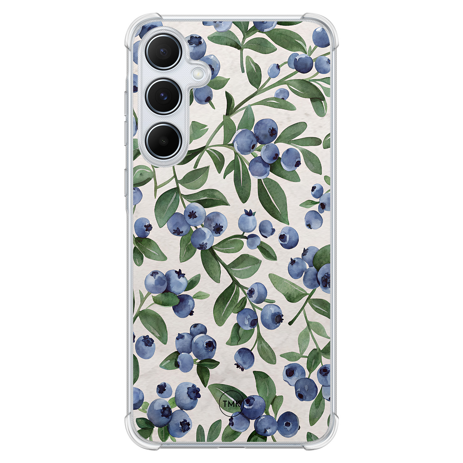 TMK Samsung Galaxy A55 shockproof hoesje - Blueberries