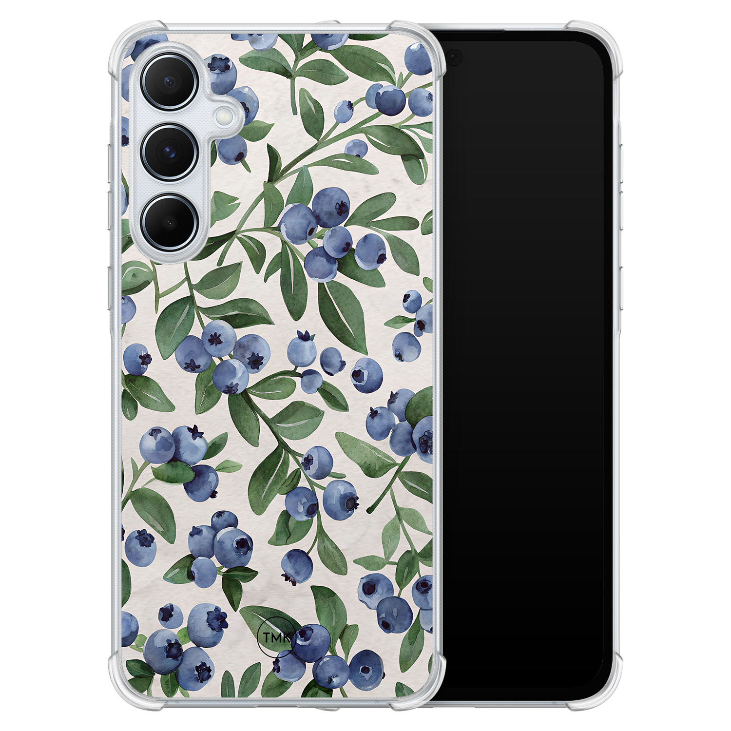 TMK Samsung Galaxy A55 shockproof hoesje - Blueberries