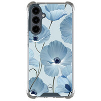 TMK Samsung Galaxy A16 shockproof hoesje - Blauw bloemenveld