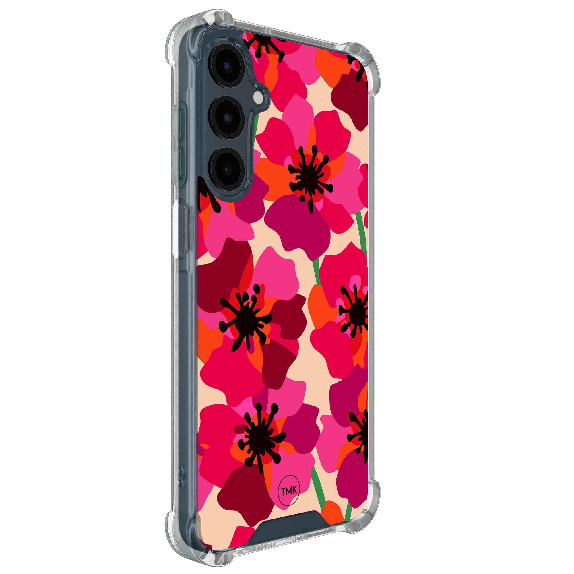 TMK Samsung Galaxy A16 shockproof hoesje - Pink floral bliss