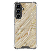 TMK Samsung Galaxy S25 FE shockproof hoesje - Golden marble
