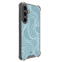 TMK Samsung Galaxy S25 FE shockproof hoesje - Soft blue waves