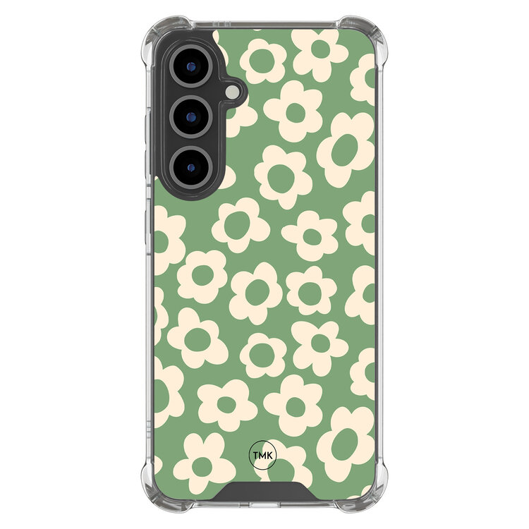 TMK Samsung Galaxy S25 FE shockproof hoesje - Retro cute flowers