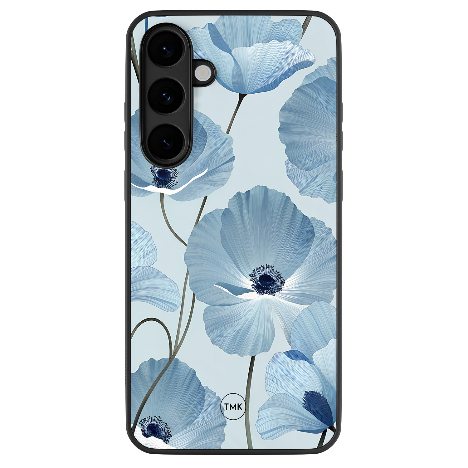 TMK Samsung Galaxy S25 FE backcover hoesje - Blauw bloemenveld