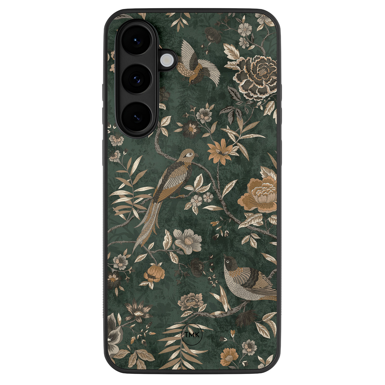 TMK Samsung Galaxy S25 FE backcover hoesje - Khaki golden flowers