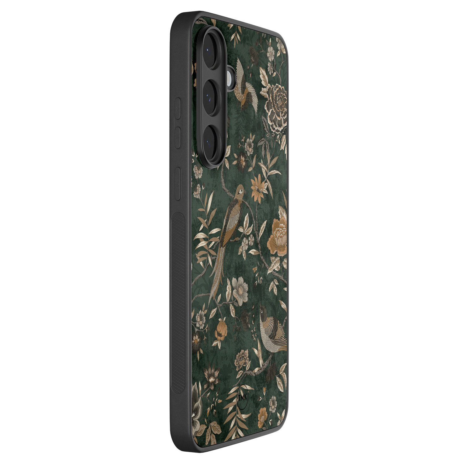 TMK Samsung Galaxy S25 FE backcover hoesje - Khaki golden flowers