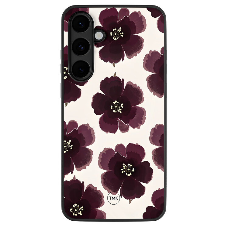 TMK Samsung Galaxy S25 FE backcover hoesje - Burgundy flowers