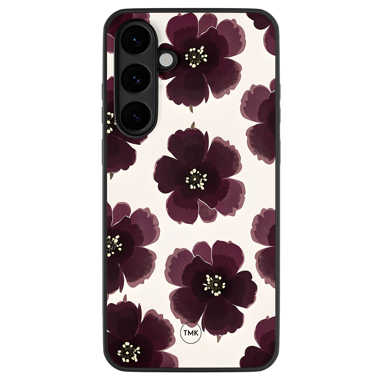 TMK Samsung Galaxy S25 FE backcover hoesje - Burgundy flowers