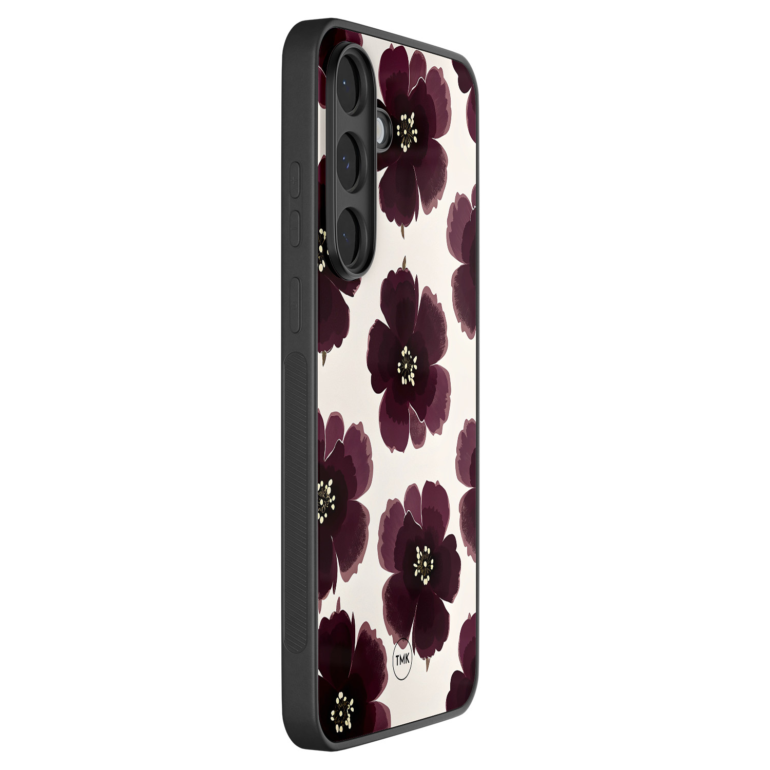 TMK Samsung Galaxy S25 FE backcover hoesje - Burgundy flowers