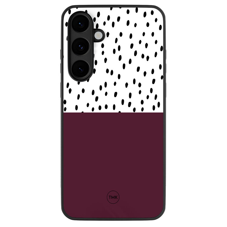 Casevibes Samsung Galaxy S25 FE backcover hoesje - Burgundy dots