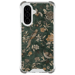 TMK Samsung Galaxy A26 shockproof hoesje - Khaki golden flowers