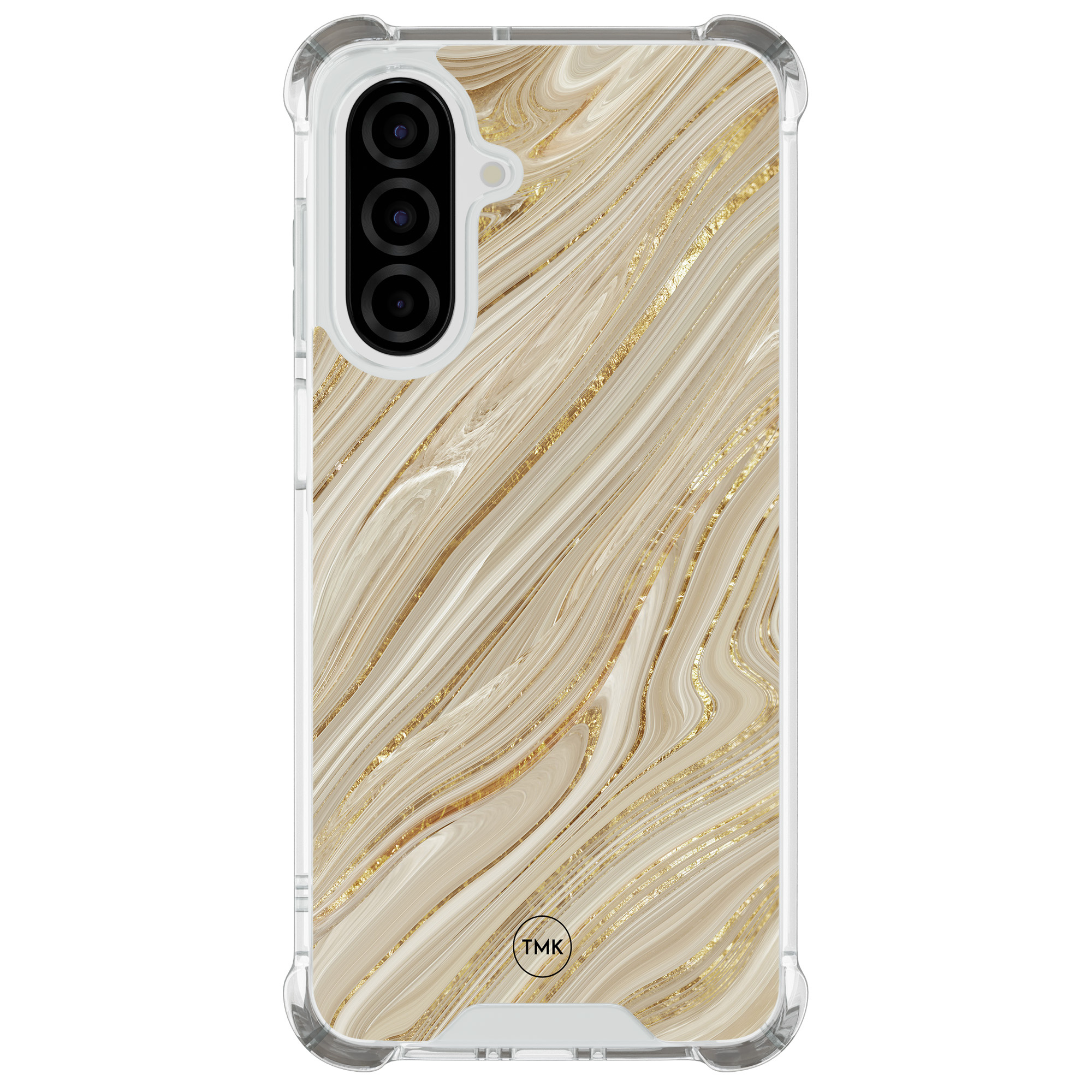 TMK Samsung Galaxy A26 shockproof hoesje - Golden marble