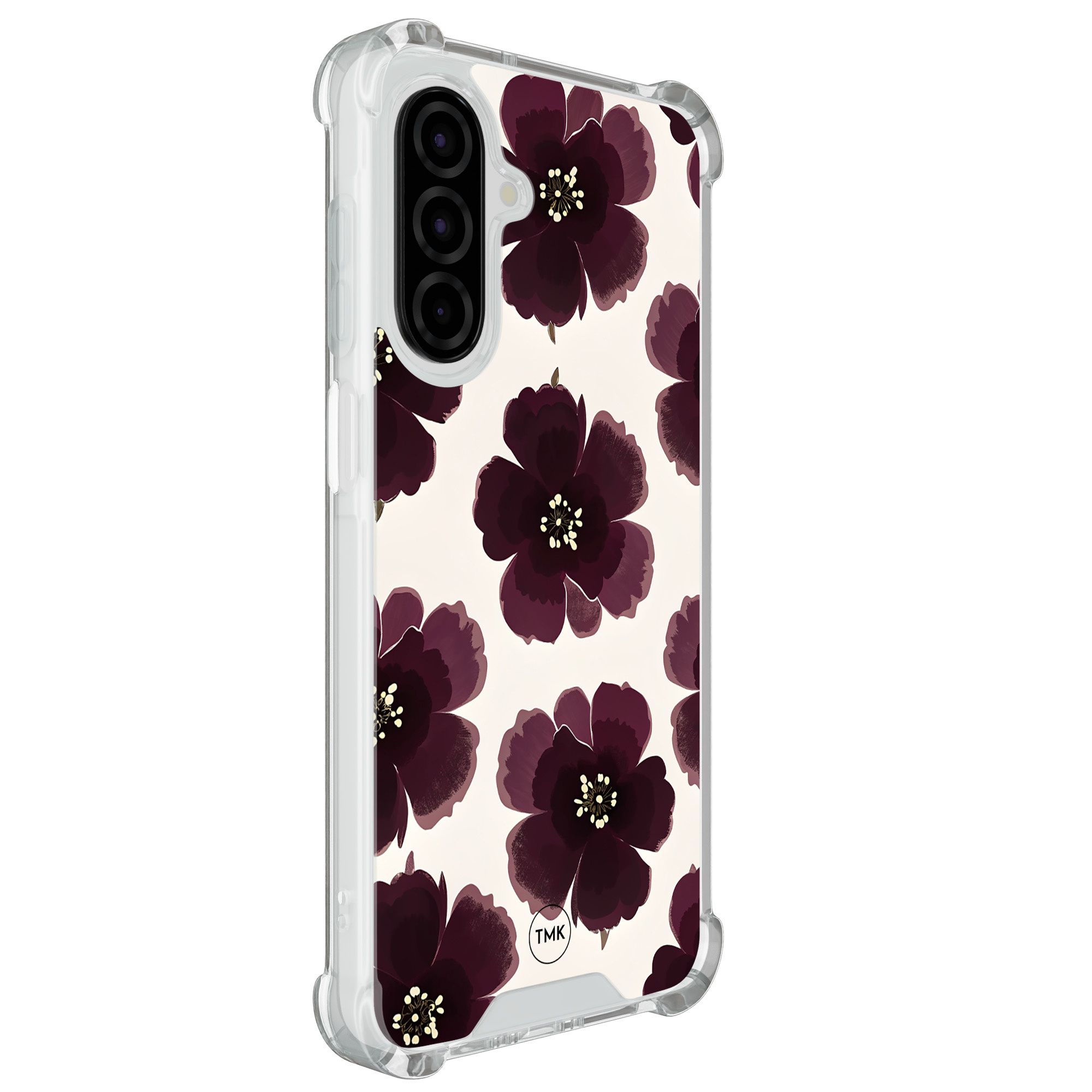 TMK Samsung Galaxy A26 shockproof hoesje - Burgundy flowers