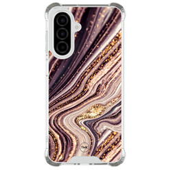 TMK Samsung Galaxy A26 shockproof hoesje - Golden pink marble