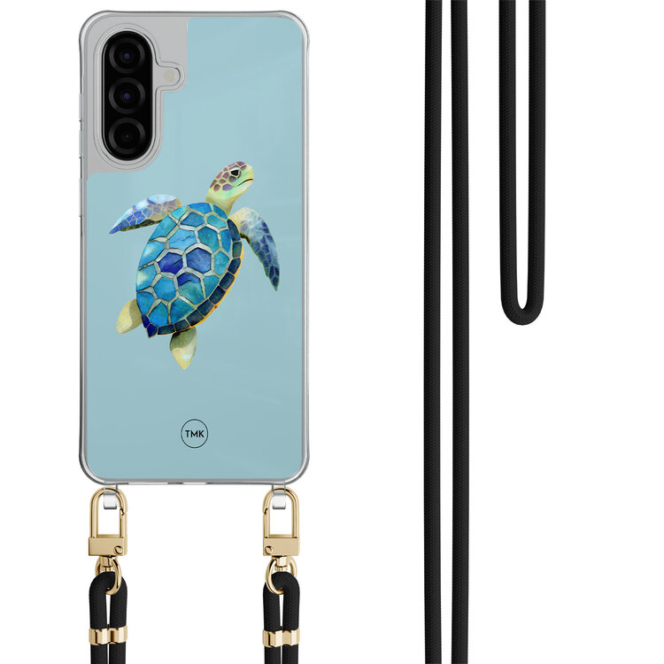 Casevibes Samsung Galaxy A56 hoesje met zwart koord - Schildpad