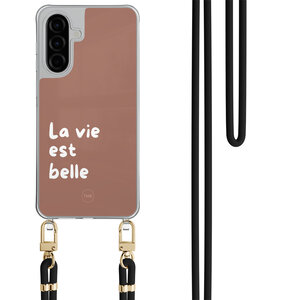 TMK Samsung Galaxy A36 hoesje met zwart koord - La vie est belle