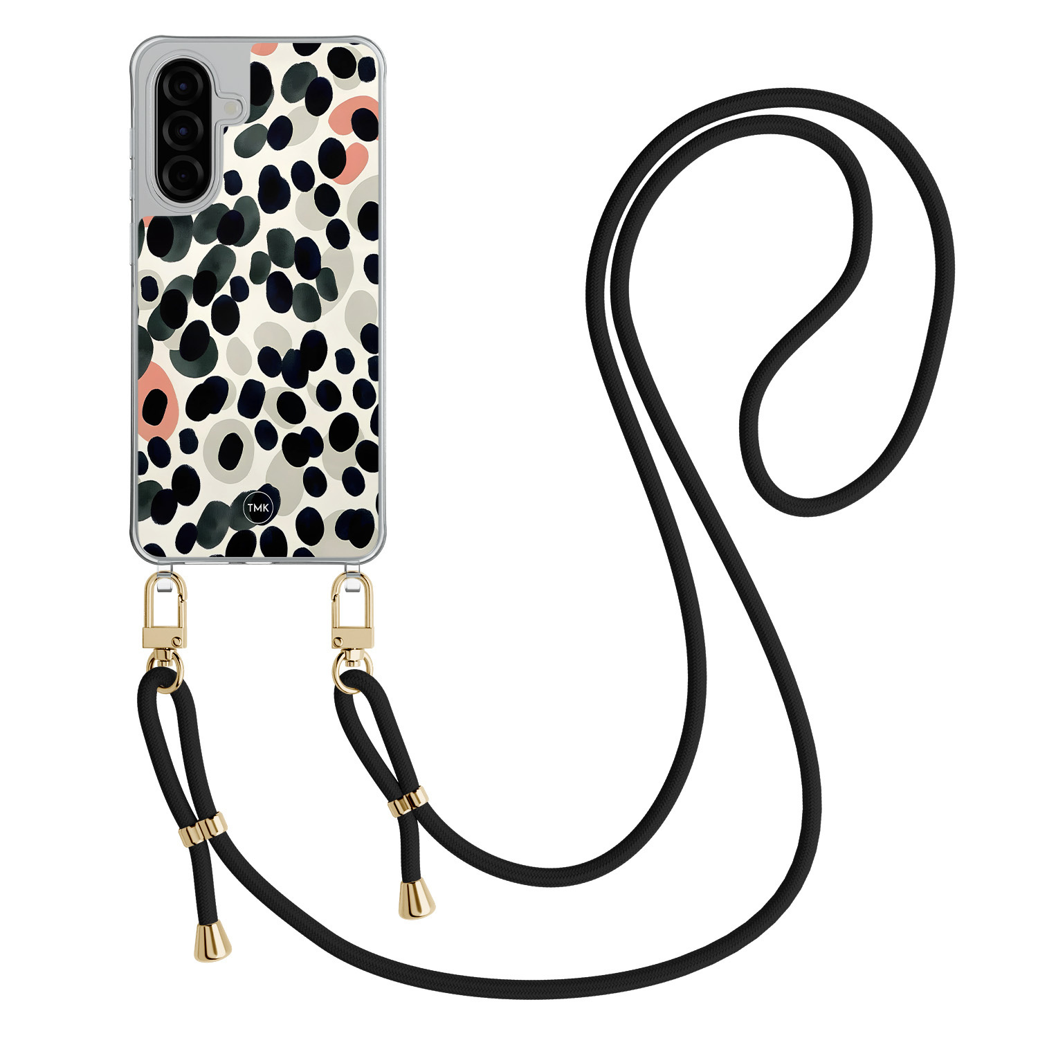 TMK Samsung Galaxy A36 hoesje met zwart koord - Modern dots
