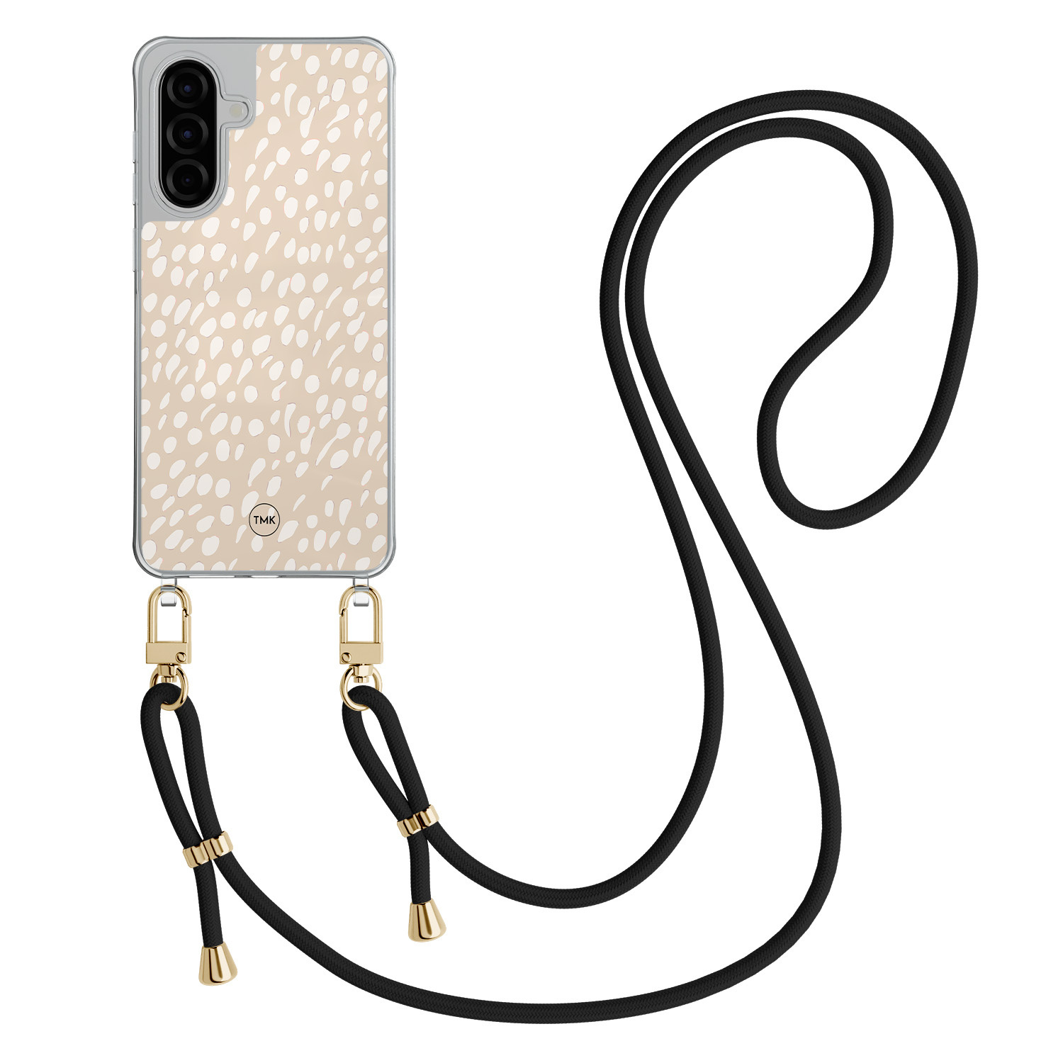 TMK Samsung Galaxy A36 hoesje met zwart koord - Sand dots