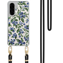 TMK Samsung Galaxy A36 hoesje met zwart koord - Blueberries