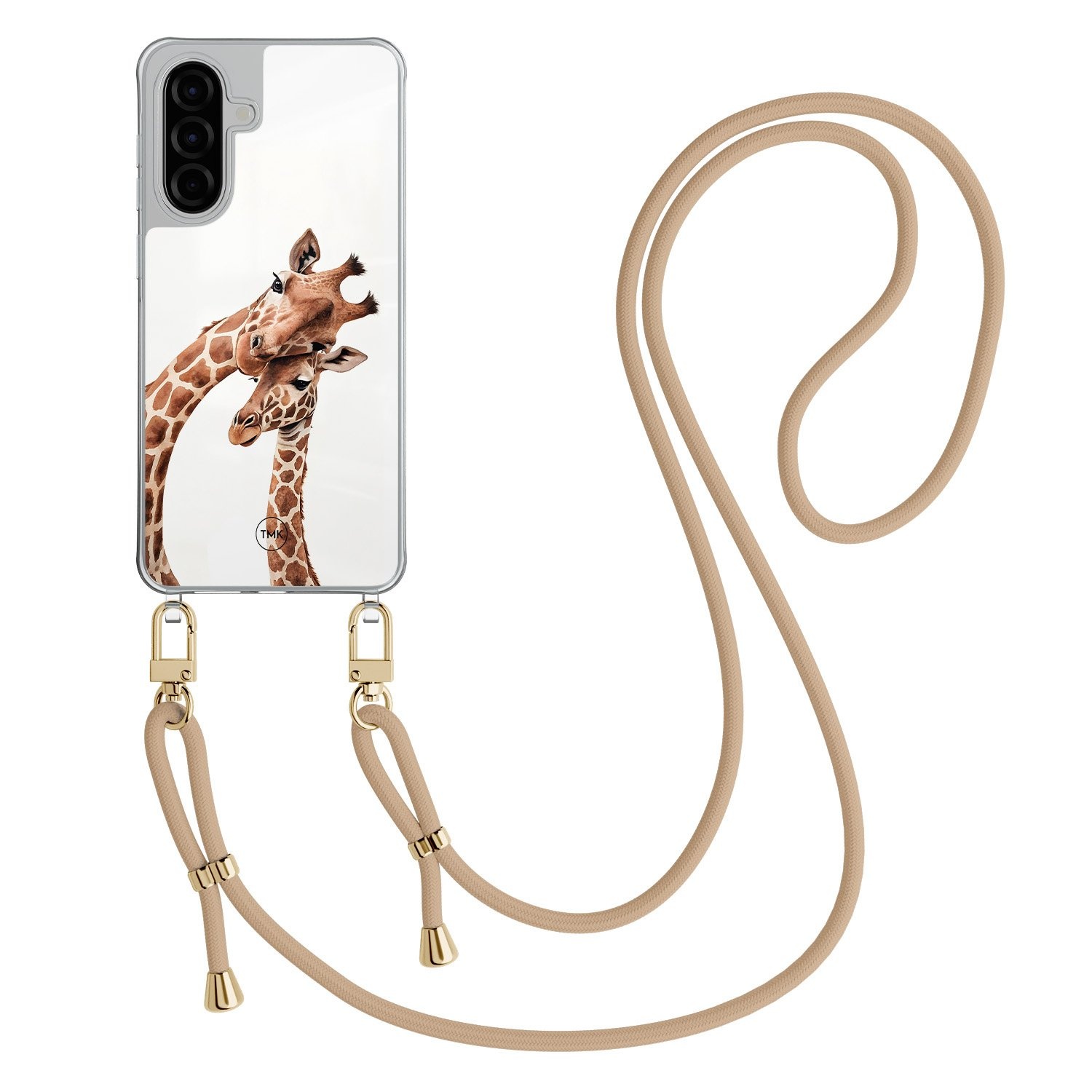 TMK Samsung Galaxy A26 hoesje met beige koord - Giraffen