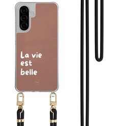 TMK Samsung Galaxy A26 hoesje met zwart koord - La vie est belle