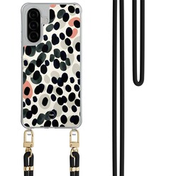 TMK Samsung Galaxy A26 hoesje met zwart koord - Modern dots