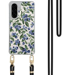 TMK Samsung Galaxy A26 hoesje met zwart koord - Blueberries