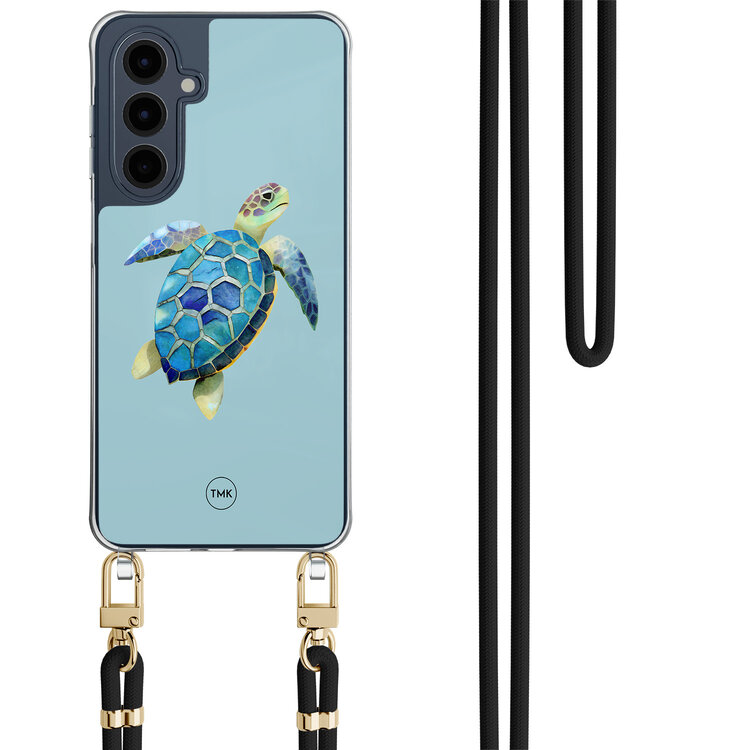 Casevibes Samsung Galaxy A16 hoesje met zwart koord - Schildpad