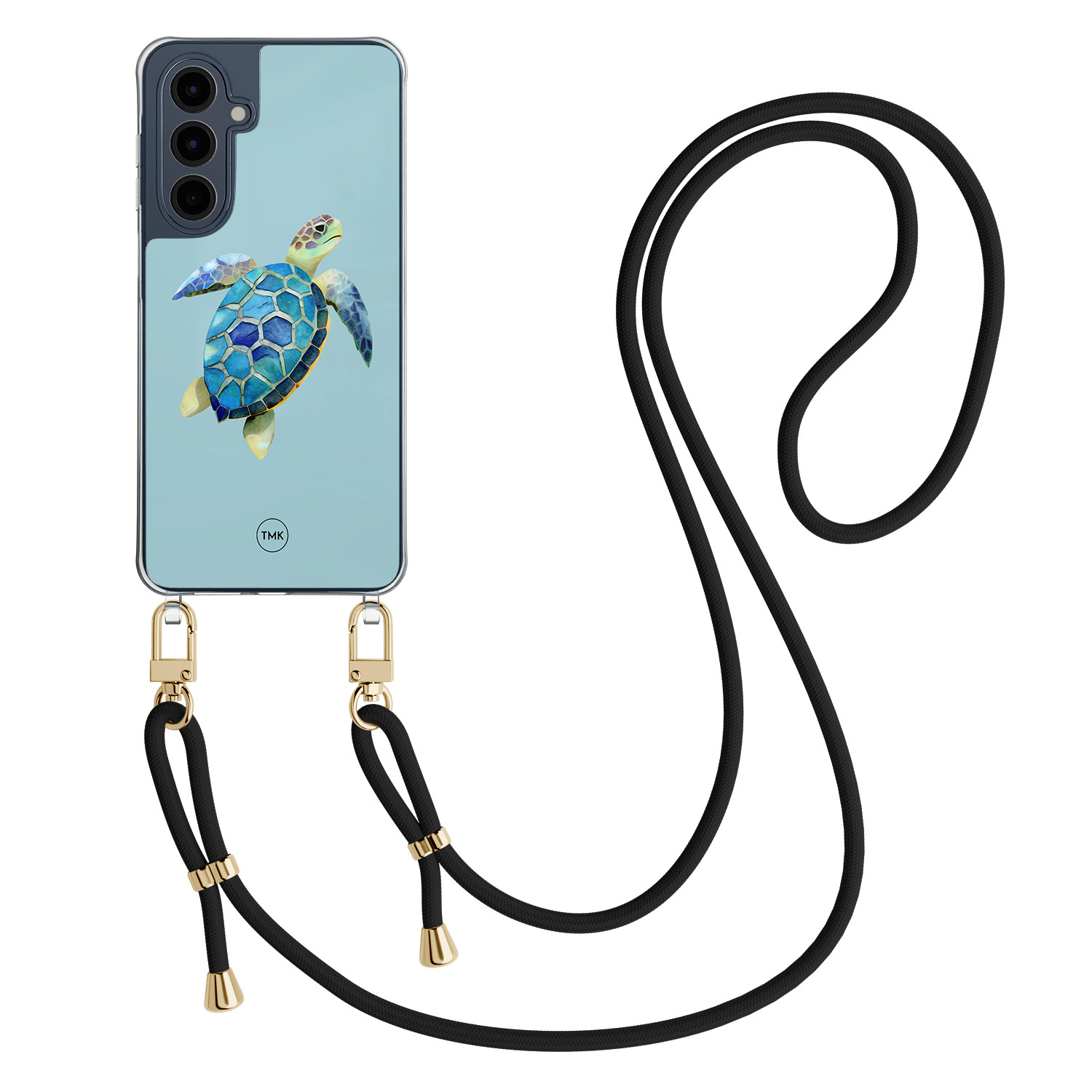 TMK Samsung Galaxy A16 hoesje met zwart koord - Schildpad