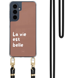 TMK Samsung Galaxy A16 hoesje met zwart koord - La vie est belle