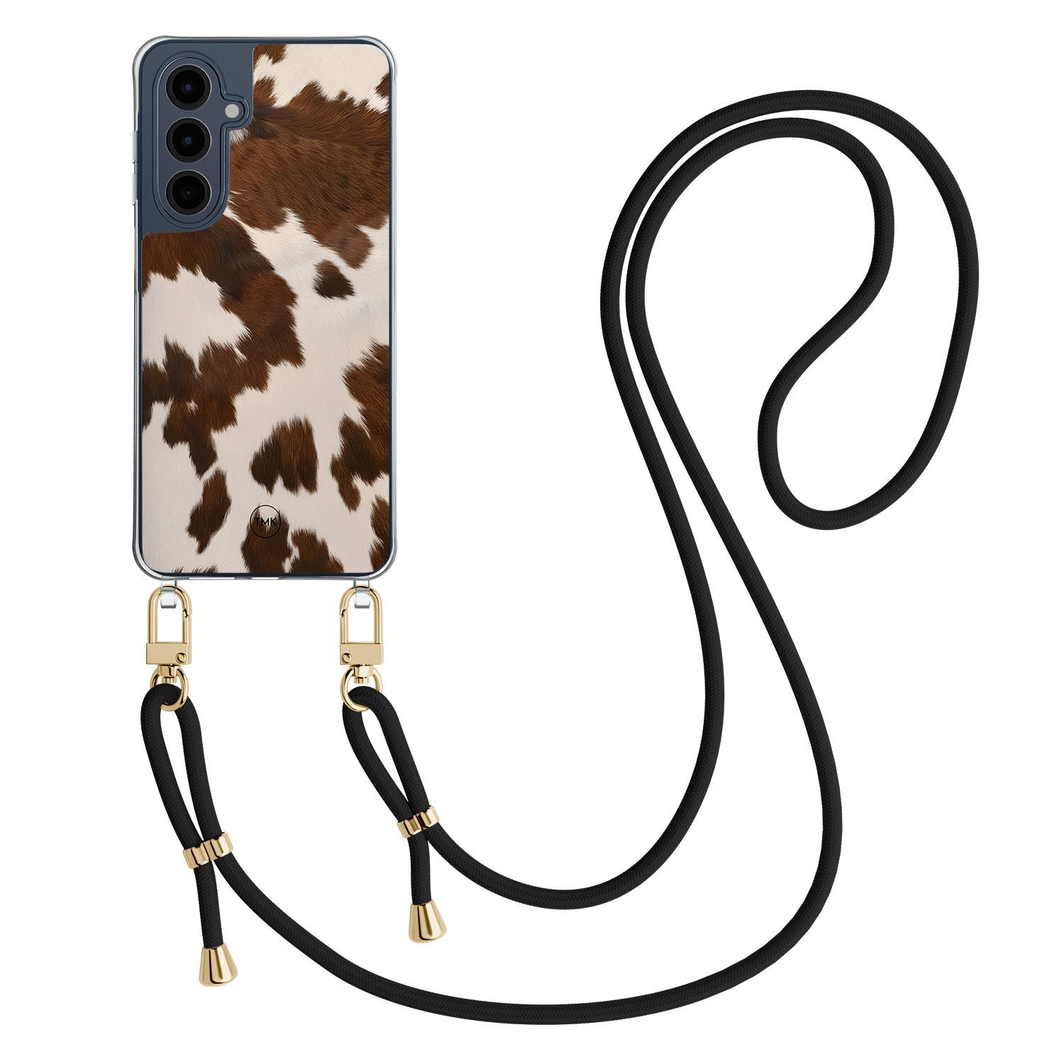 TMK Samsung Galaxy A16 hoesje met zwart koord - Cow vibe