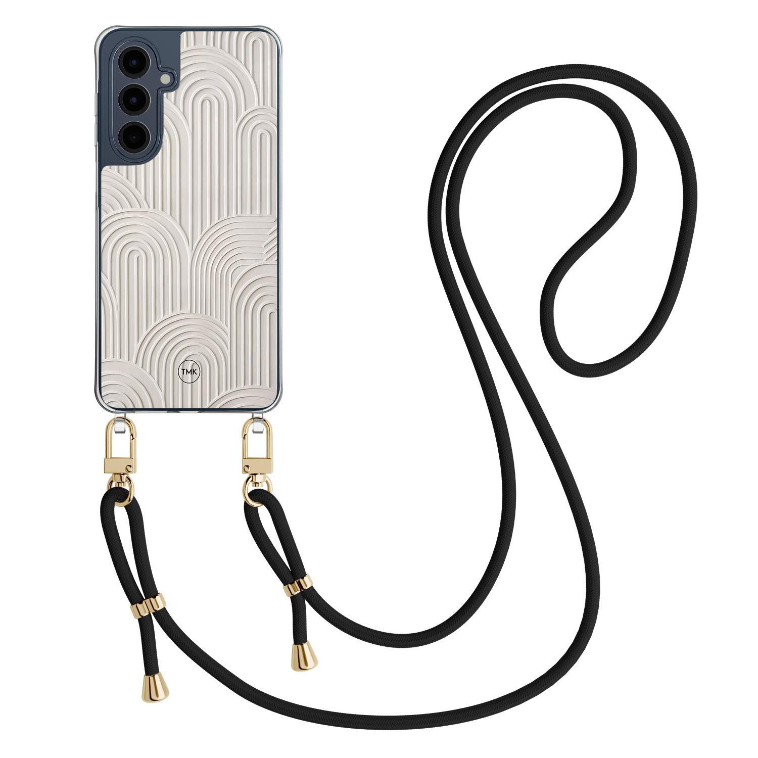 TMK Samsung Galaxy A16 hoesje met zwart koord - Sand curves