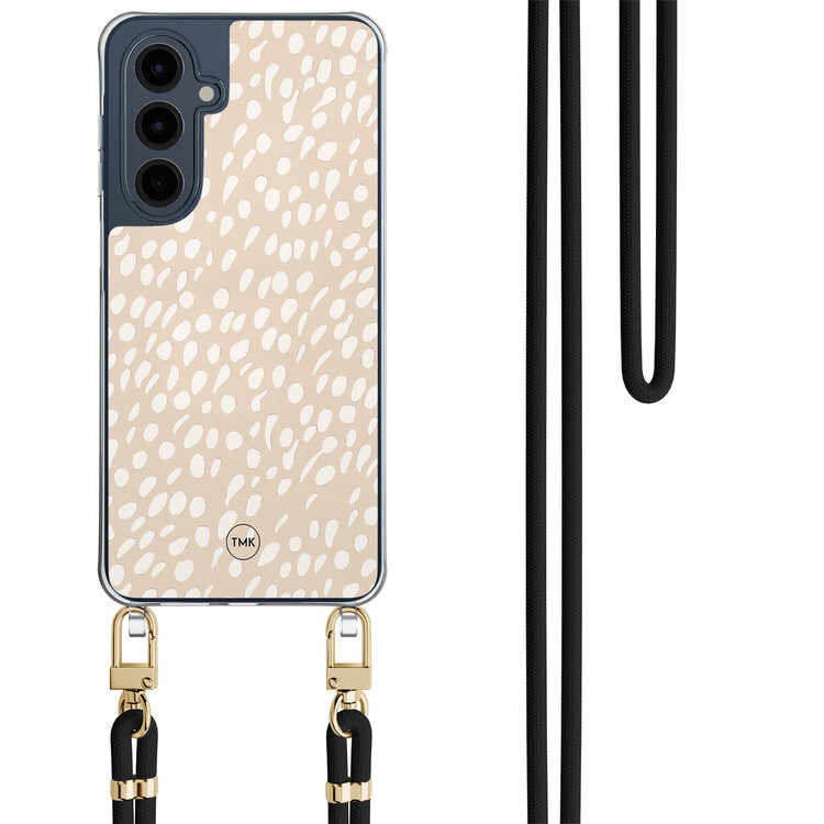 Casevibes Samsung Galaxy A16 hoesje met zwart koord - Sand dots