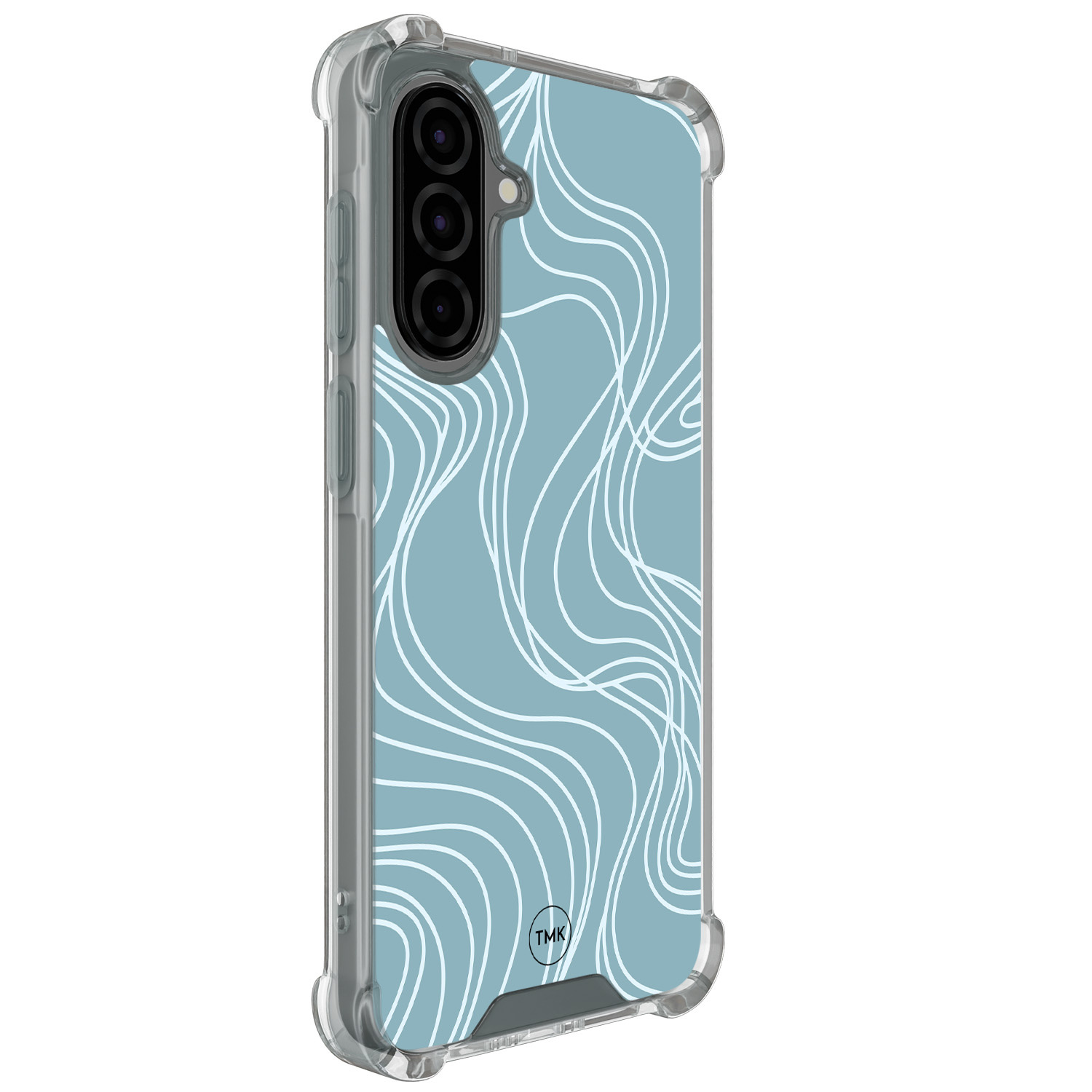 TMK Samsung Galaxy A36 shockproof hoesje - Soft blue waves