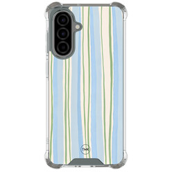 TMK Samsung Galaxy A36 shockproof hoesje - Pastelblauwe strepen