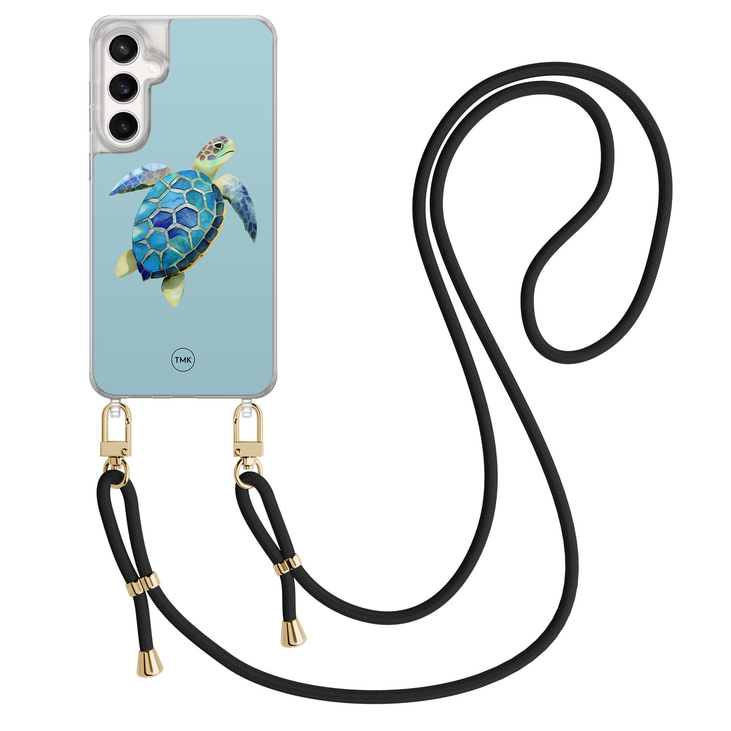 TMK Samsung Galaxy S23 FE hoesje met zwart koord - Schildpad