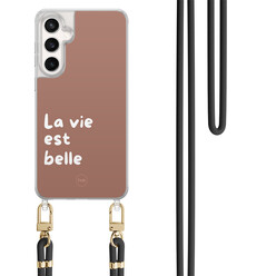 TMK Samsung Galaxy S23 FE hoesje met zwart koord - La vie est belle