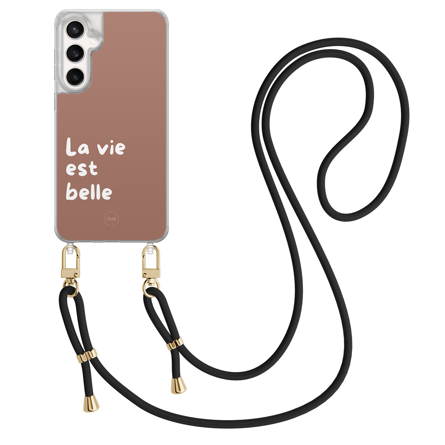 TMK Samsung Galaxy S23 FE hoesje met zwart koord - La vie est belle