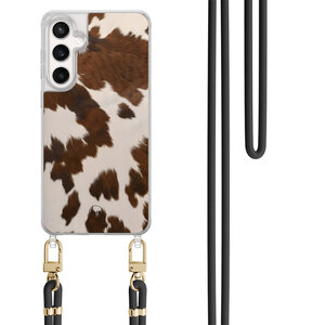 TMK Samsung Galaxy S23 FE hoesje met zwart koord - Cow vibe
