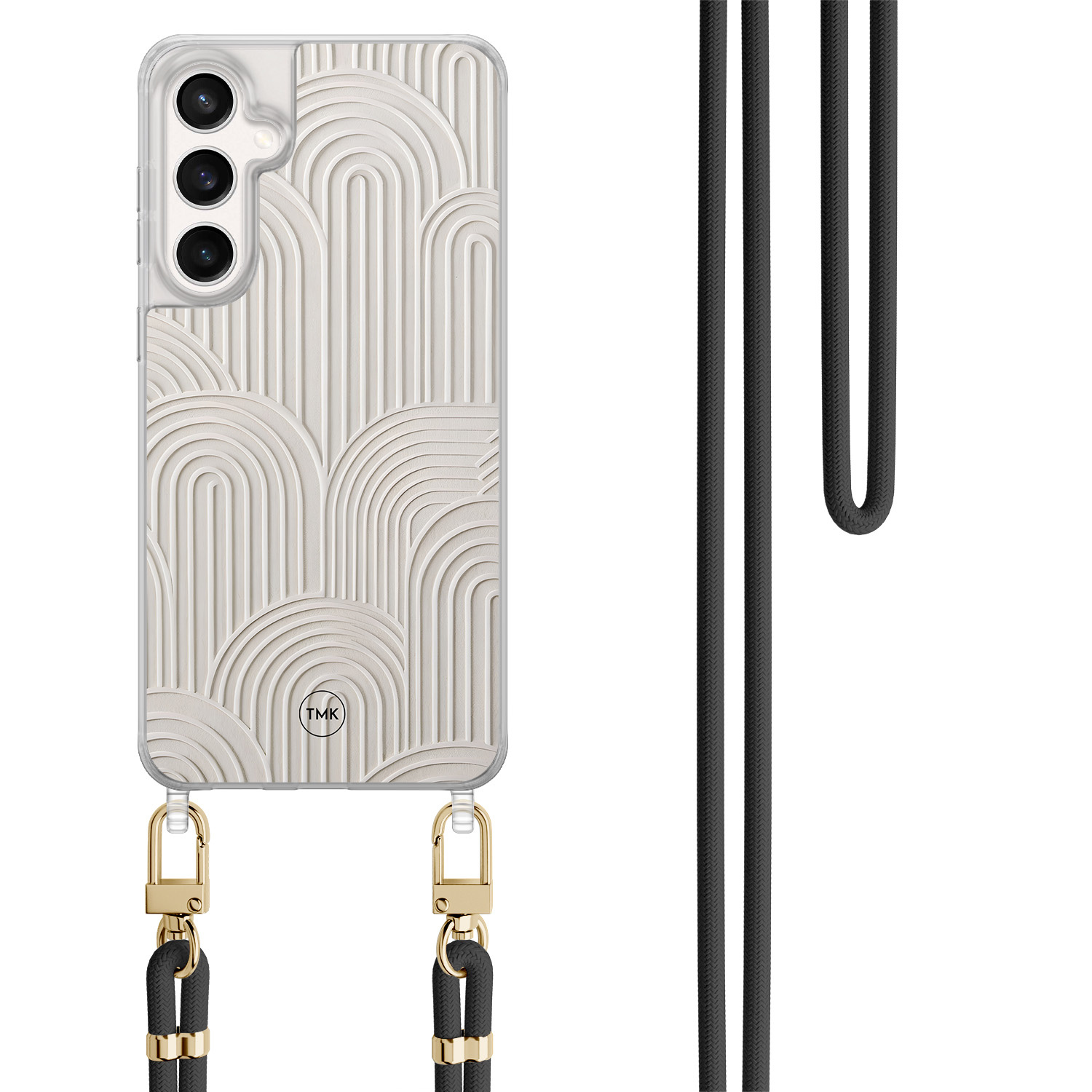 TMK Samsung Galaxy S23 FE hoesje met zwart koord - Sand curves