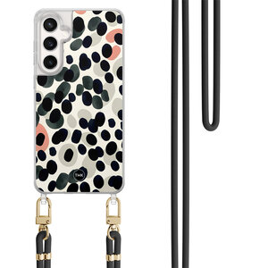 TMK Samsung Galaxy S23 FE hoesje met zwart koord - Modern dots
