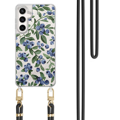 TMK Samsung Galaxy S23 FE hoesje met zwart koord - Blueberries