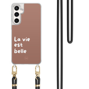 TMK Samsung Galaxy S24 FE hoesje met zwart koord - La vie est belle