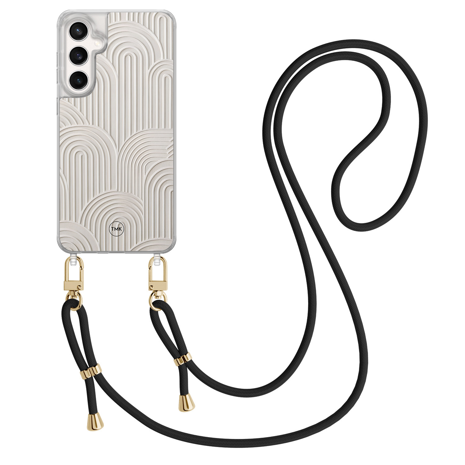 TMK Samsung Galaxy S24 FE hoesje met zwart koord - Sand curves