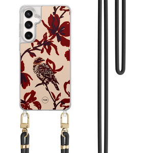 TMK Samsung Galaxy S24 FE hoesje met zwart koord - Bloemenpracht