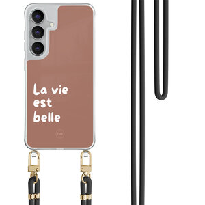 Casevibes Samsung Galaxy S25 FE hoesje met zwart koord - La vie est belle