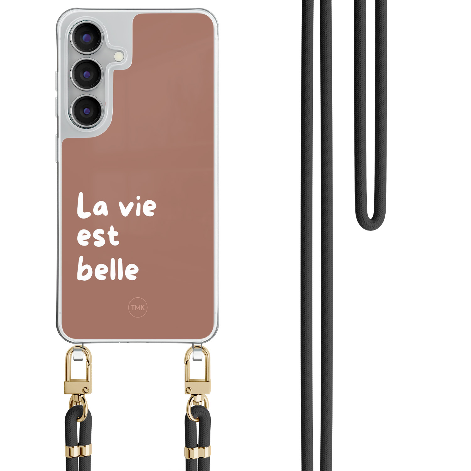 TMK Samsung Galaxy S25 FE hoesje met zwart koord - La vie est belle