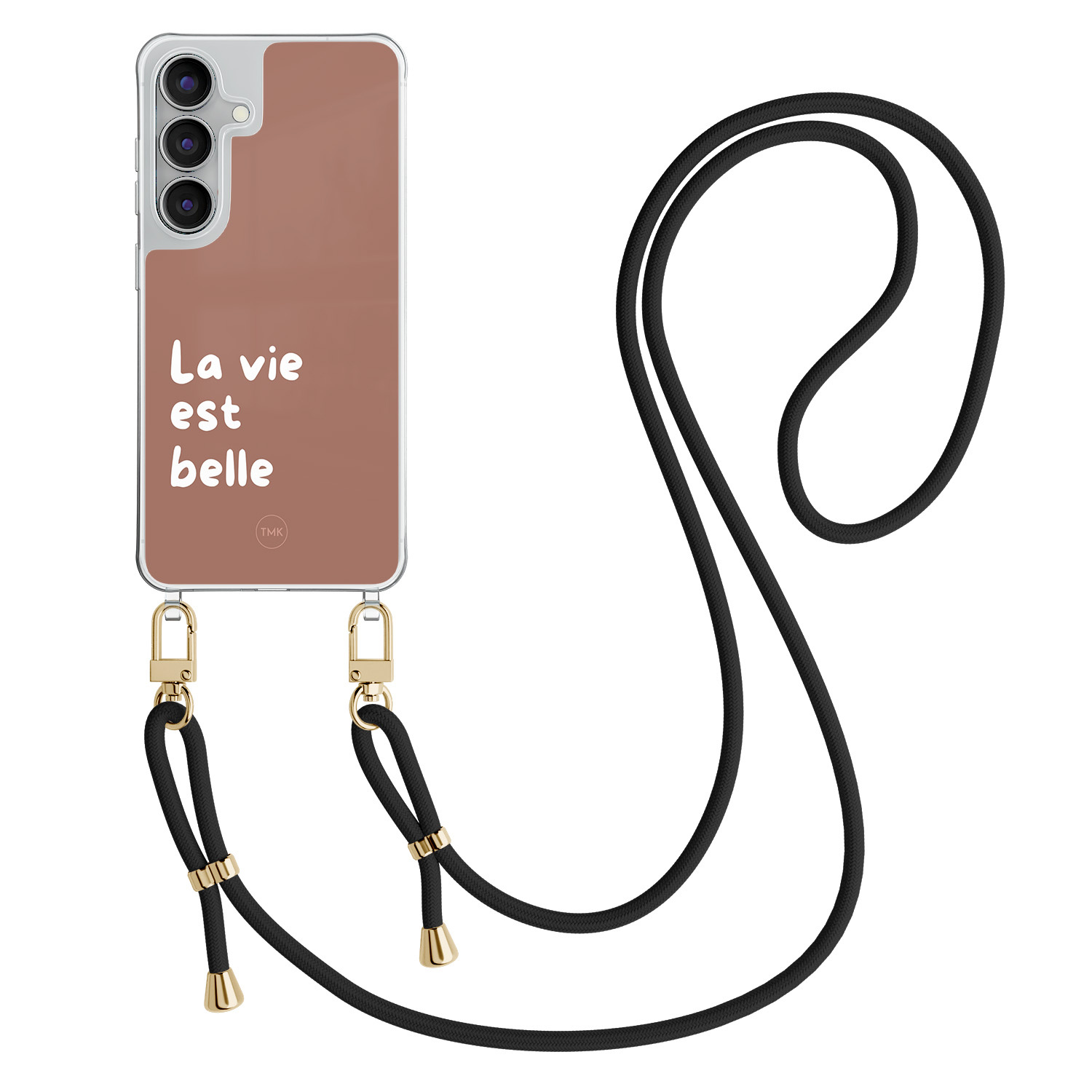 TMK Samsung Galaxy S25 FE hoesje met zwart koord - La vie est belle