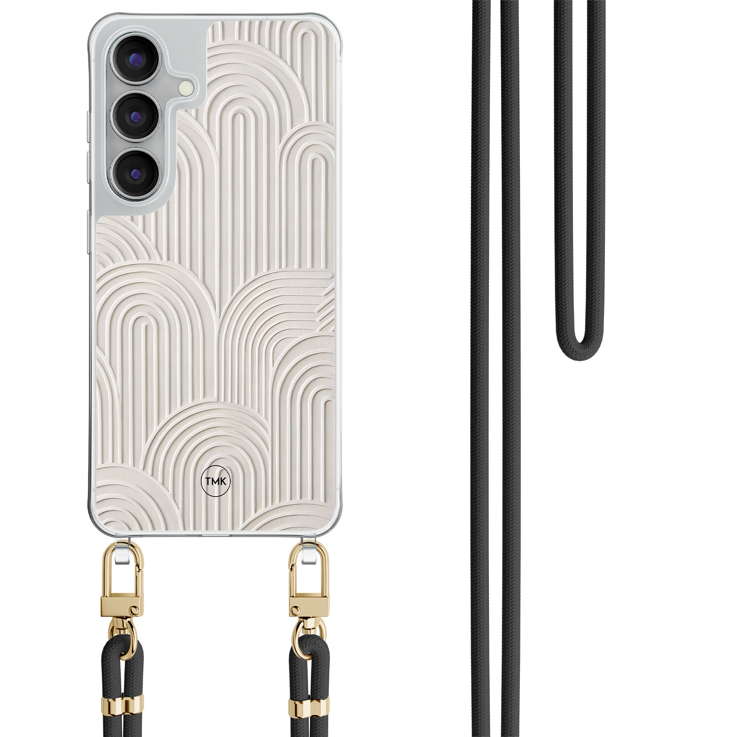 TMK Samsung Galaxy S25 FE hoesje met zwart koord - Sand curves