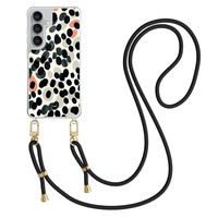TMK Samsung Galaxy S25 FE hoesje met zwart koord - Modern dots